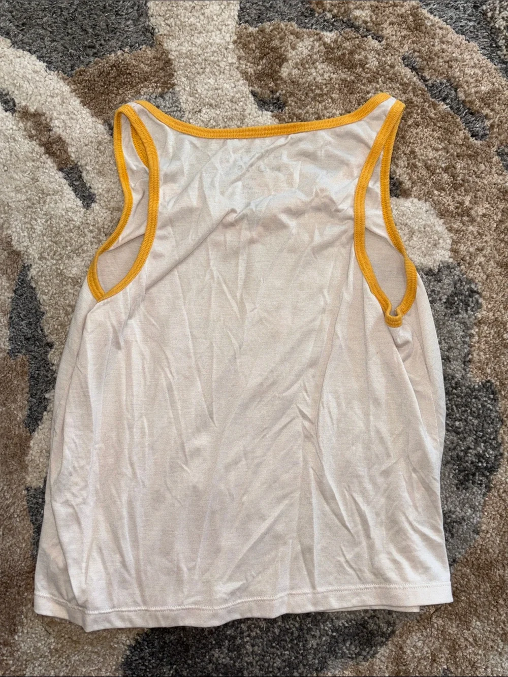 Disney White & Yellow Mickey Mouse Wild West Pajama Tank Top